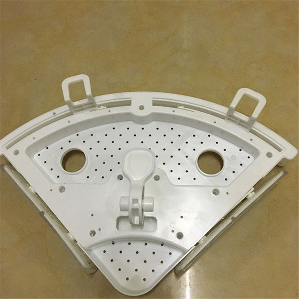 Bathroom Corner Shelf Organizer With Hooks, Easy To Install